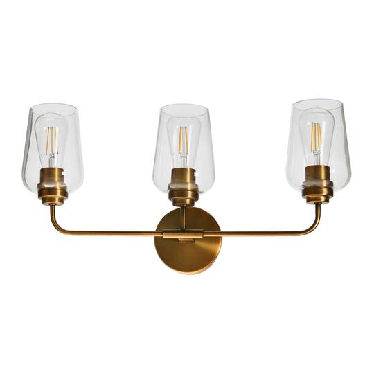 Hello Honey® Robert Stevenson Lighting Holden Metal & Glass 3-Light Vanity